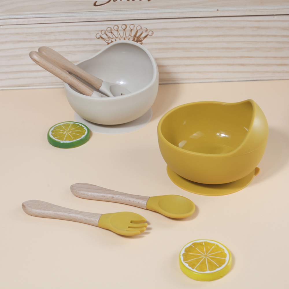 Baby Led Weaning Set - Silicone Feeding Set,Silicone Bowl & Spoon&Fork,Youngsters