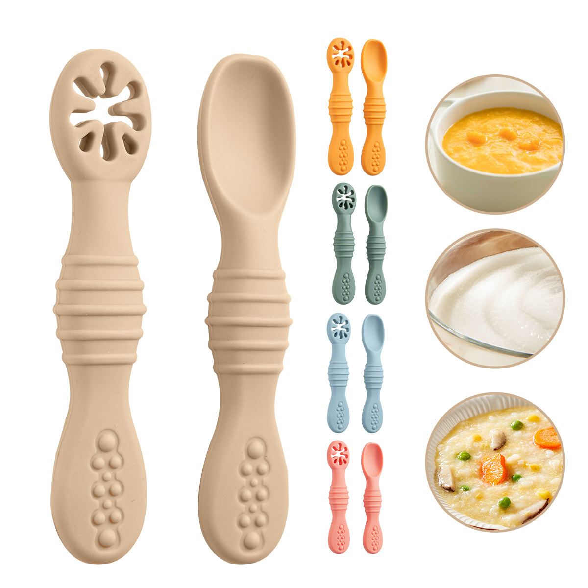 2PCS/Set Silicone Baby Spoons  - Baby Led Weaning Set review and price