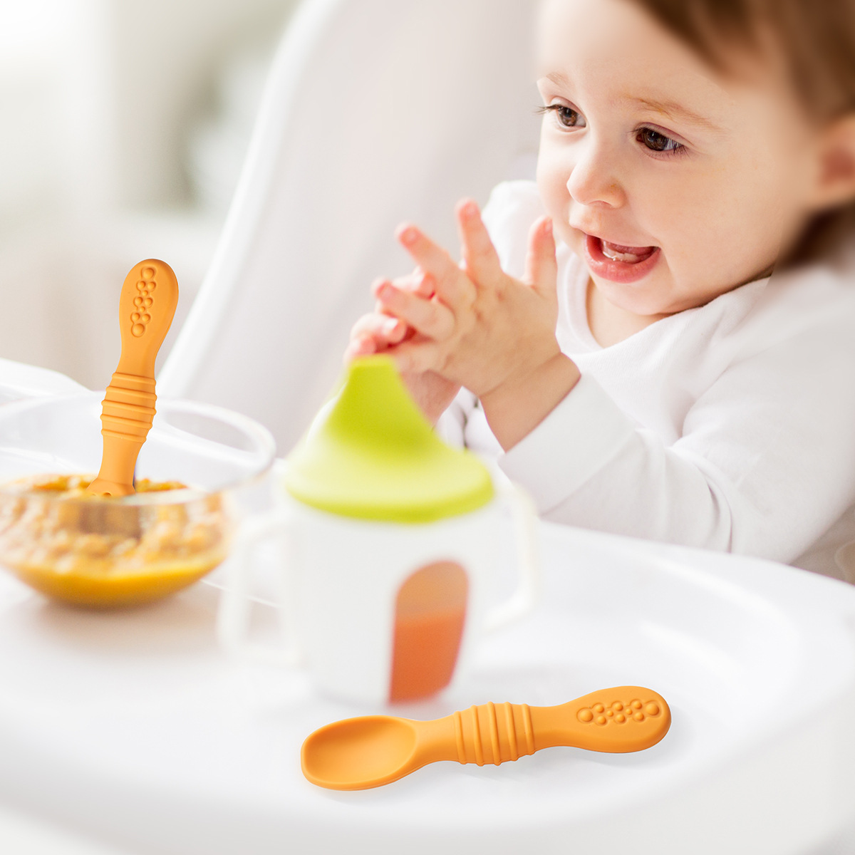 2PCS/Set Silicone Baby Spoons  - Baby Led Weaning Set review and price