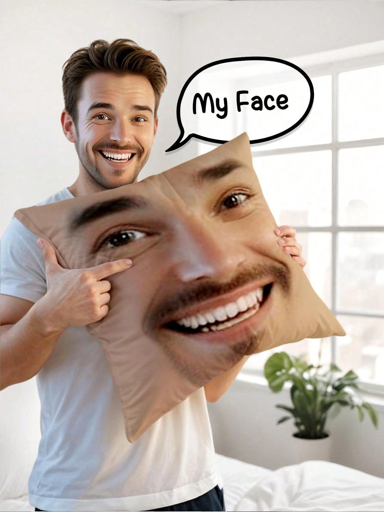1pc Custom Face Square Pillow  - Baby Products Decoration review and price