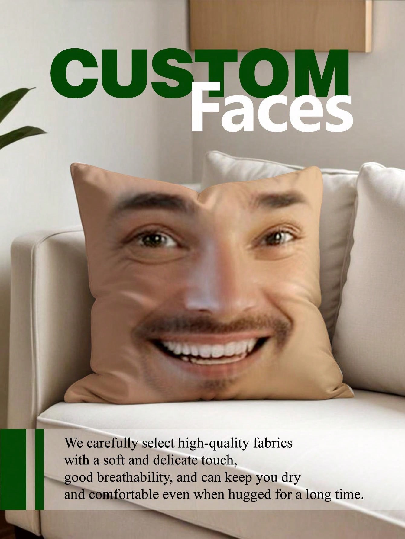 1pc Custom Face Square Pillow  - Baby Products Decoration review and price