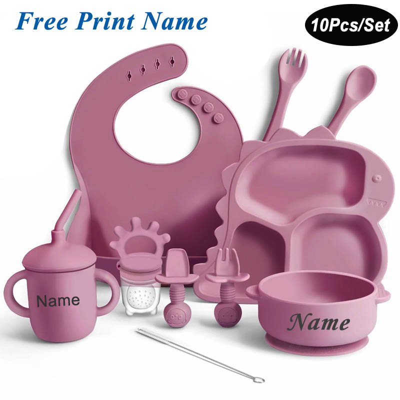 Baby Silicone Tableware Dinosa - Baby Led Weaning Set review and price