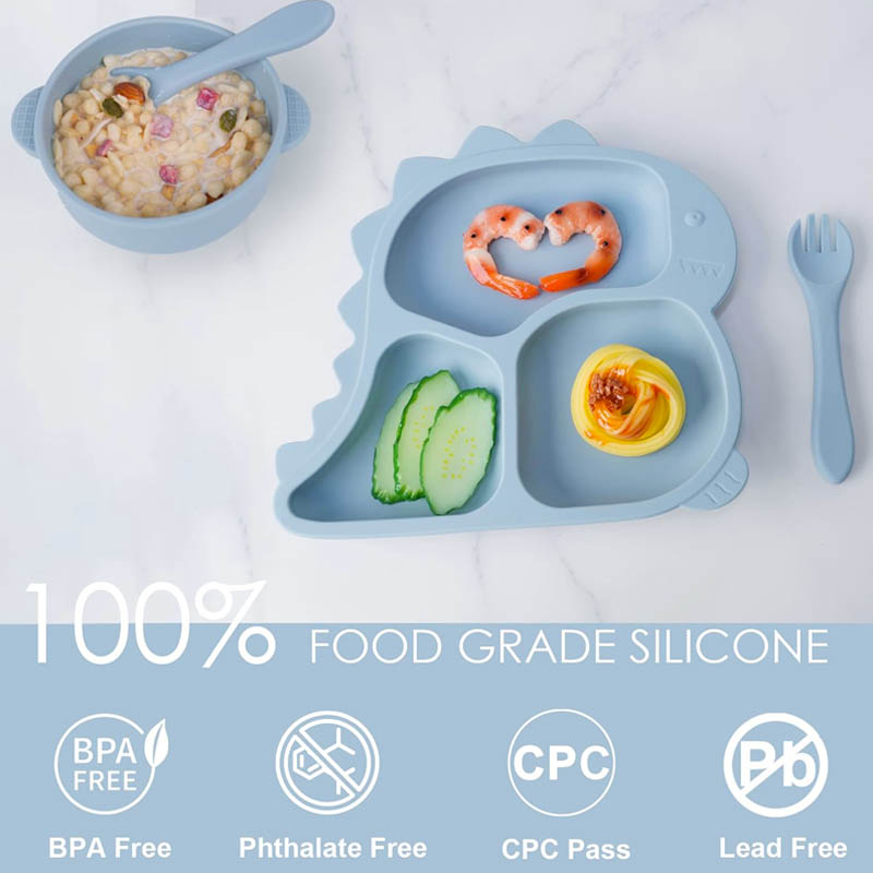 Baby Silicone Tableware Dinosa - Baby Led Weaning Set review and price