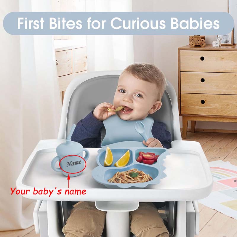 Baby Silicone Tableware Dinosa - Baby Led Weaning Set review and price